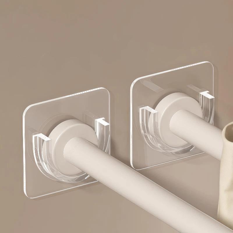 Curtain Rods - N$ 4 adet Şeffaf Yapışkanlı Perde
