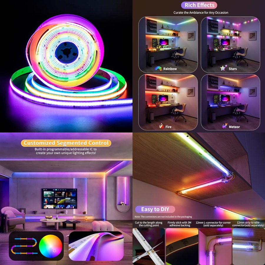 RGB Akıllı IC COB LED Şerit Iş - Led Strip Lights incelemesi ve fiyatı