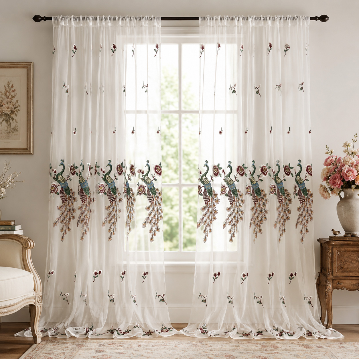 1 Adet, Beyaz Taze Ins-Stil Şa - Curtain Rods incelemesi ve fiyatı