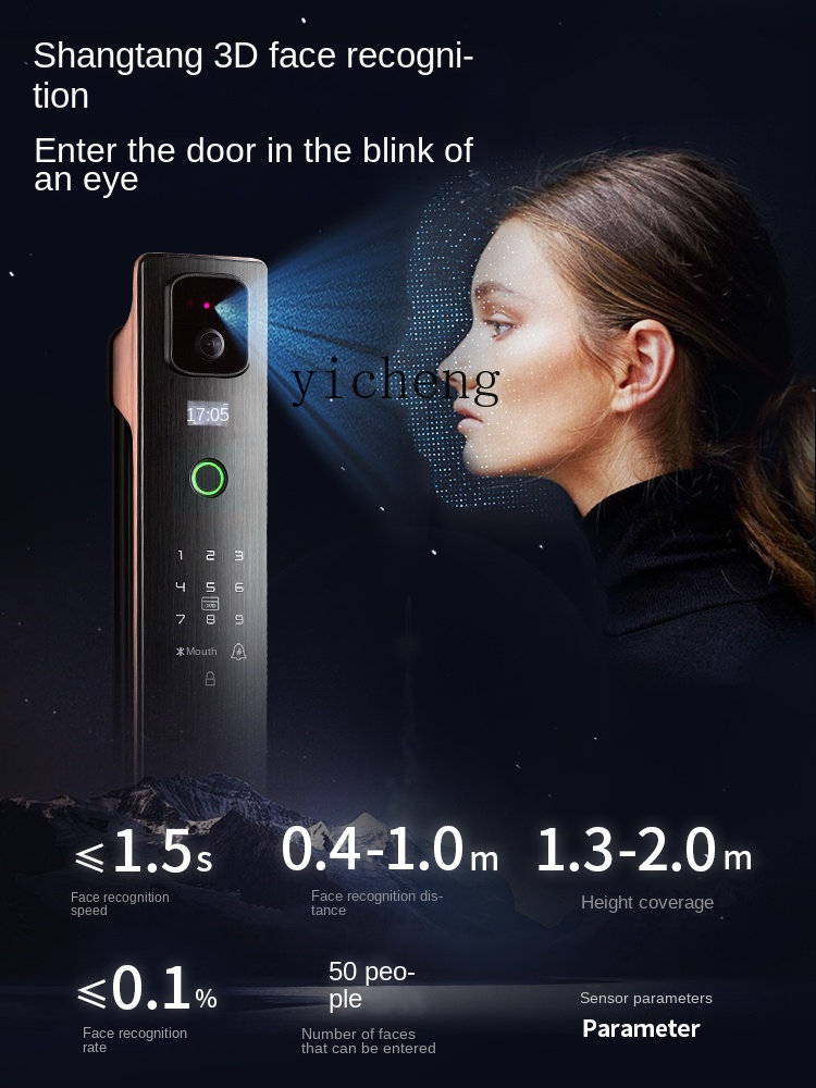 cc293d Yüz Tanıma Akıllı Kilit - Door Lock incelemesi ve fiyatı