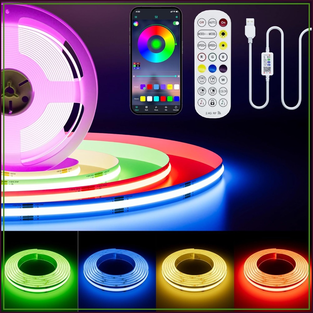 5V USB COB RGB LED Şerit Işık  - Led Strip Lights incelemesi ve fiyatı